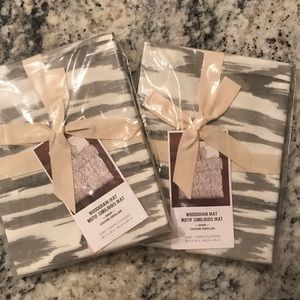 West Elm Woodgrain Ikat Euro Shams